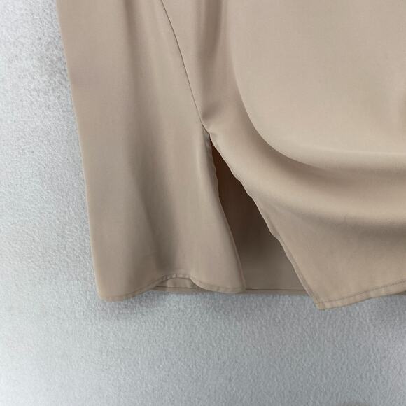 ALLSAINTS Tank Top Womens 4 Heny Tie Front Sleeveless Tunic Crewneck Beige Pink - Picture 7 of 16